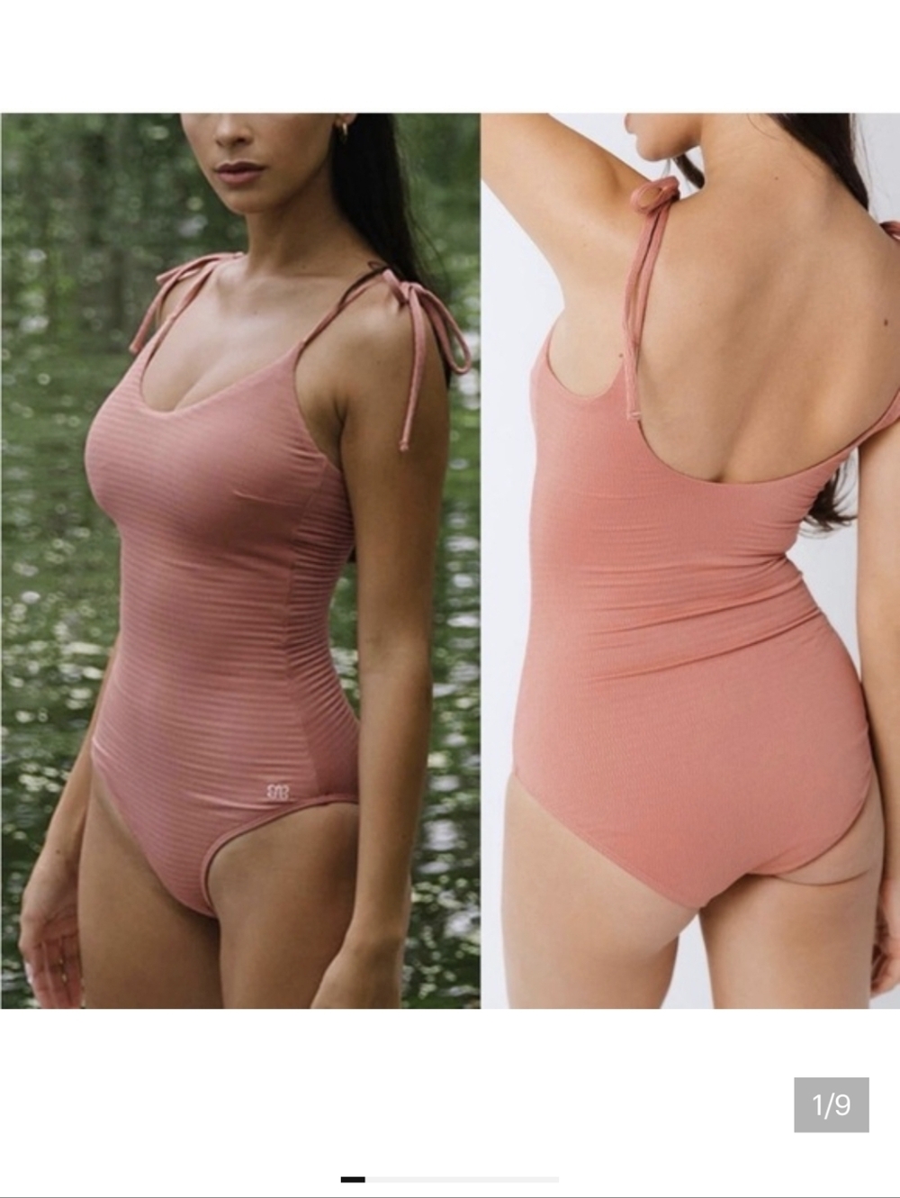 Albion Dusty Rose Ribbed One-Piece